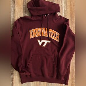 Champion Virginia Tech Maroon Hoodie VT, Size Medium